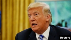 Presiden Amerika Serikat Donald Trump di Gedung Putih, Washington, D.C., 28 Agustus 2018. (Foto: dok).