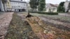 Ukrainians make camouflage nets and plan to create more that 2,000 square meters of camouflage nets for Ukrainian army during weekends in Lviv, Sept. 4, 2022. 