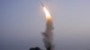 A newly developed anti-aircraft missile is seen during a test conducted by the Academy of Defense Science, in this undated photo released on Oct. 1, 2021, by North Korea's Korean Central News Agency.