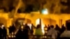 Foto yang diambil dari video di media menunjukkan demonstran di bagian barat Iran telah membakar rumah leluhur pendiri Republik Islam Iran Ayatollah Ruhollah Khomeini, sosial hari Jumat (18/11). 