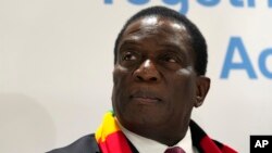 FILE - President Emmerson Mnangagwa of Zimbabwe