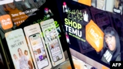 2023年2月23日，美国首都华盛顿Temu消费者视频显示的Temu app。（法新社照片）