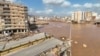 Foto udara kota Derna di Libya hari Selasa, 12 September 2023, setelah Badai Mediterania Daniel menyebabkan banjir dahsyat di kota pesisir pantai itu. 