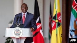 Kenya's President William Ruto speaks during a press conference at State House in Nairobi on July 11, 2024.