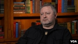 Ukraine's General Prosecutor Andrii Kostin is pictured in a screen grab from video during his interview with VOA's Ukrainian Service.