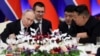 Russian President Vladimir Putin and North Korea's leader Kim Jong Un attend a State Reception after their talks in Pyongyang, North Korea, June 19, 2024. 