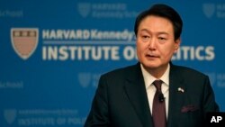 윤석열 한국 대통령이 지난달 28일 미국 보스턴의 하버드대를 방문하고 자유를 주제 연설했다.