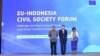 (Ki-ka) Deputi Polkumhankam Bappenas, ⁠Bogat Widyatmoko, Dubes Uni Eropa untuk Indonesia Denis Chaibi dan Direktur Pusat Ilmu Pengetahuan Transdisiplin dan Berkelanjutan Institut Pertanian Bogor (IPB) Damayanti Buchori di Jakarta, (27/6).(Humas Kedutaan Uni Eropa untuk Indonesia)