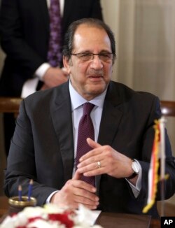 FILE - Kepala Intelijen Mesir Abbas Kamel di Istana Tahrir, Kairo, Mesir, Kamis, 8 Februari 2018. (Khaled Elfiqi/pool via AP)