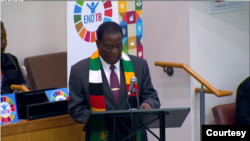 Umongameli Emmerson Mnangagwa.