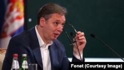 Konferencija za novinare predsednika Srbije Aleksandra Vučića (Foto: Fonet/Aleksandar Barda)