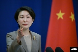 Juru bicara Kementerian Luar Negeri China Mao Ning saat konferensi pers di Kementerian Luar Negeri di Beijing pada 15 Januari 2024. (Foto: AFP)