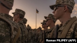 Ukrainian cadets attend a ceremony at The National Museum of the History of Ukraine in the Second World War, in Kyiv, Sept. 8, 2023. Ukraine's counteroffensive against Russian forces will continue in the coming months, said Ukrainian intelligence chief Kyrylo Budanov.