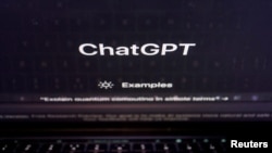 FILE - A keyboard is seen reflected on a computer screen displaying the website of ChatGPT, an AI chatbot from OpenAI, in this illustration picture taken Feb. 8, 2023.