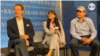 El director del diario La Prensa, Juan Lorenzo Holmann, la estudiante Samantha Padilla Jirón, y el líder campesino Medardo Mairena, conversan con la VOA, el 16 de febrero de 2023, en Washington, sobre sus experiencias tras ser liberados en Nicaragua y expatriados a EEUU