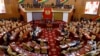 FILE - Speaker of Ghana's Parliament Alban Sumana Bagbin speaks at the Parliament House in Accra, Feb. 28, 2024. Ghana's legislature last week passed a highly controversial anti-LGBTQ bill that is now awaiting the president's signature.