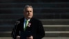 FILE - Perdana Menteri Hungaria Viktor Orban di tangga Museum Nasional di Budapest, HUngaria, 15 Maret 2024. (AP/Denes Erdos)