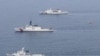日本、美國和南韓的海警部隊在日本海岸附近舉行聯合演習。 （資料照 2024年6月6日）