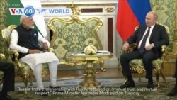 VOA60 World - Modi tells Putin resolution to Ukraine war cannot be found on battlefield