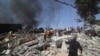 Palestinians look for survivors of the Israeli bombardment of the Gaza Strip in Rafah, Oct. 23, 2023.