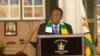 FILE - Zimbabwean President Emmerson Mnangagwa, shown here in September 2023 in Harare, was scheduled to attend the closing ceremony of the Southern Africa International Renewable Energy Conference on March 1, 2024, but could not land due to a bomb scare. (Columbus Mavhunga/VOA)