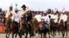 རྒྱ་གཞུང་གི་བོད་ཀན་ལྷོ་རྨ་ཆུའི་སྐབས་༡༤་པའི་གེ་སར་རྟ་རྒྱུགས་སྐབས་གཡུ་འབྲུག་ཐོག་མདའ་ཞེས་བའི་རྟ་ཞིག་འགྲན་སྡུར་ནང་ཞུགས་མ་བཅུག་པ།