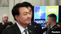 지난해 7월 북대서양조약기구 나토(NATO) 정상회의에 참석한 윤석열 한국 대통령.