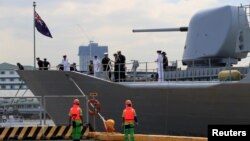 資料照：新西蘭皇家海軍HMNZS Te Kaha (F77) 護衛艦抵達菲律賓馬尼拉南港訪問。（2017年4月4日）