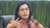 FILE - Menteri Keuangan RI Sri Mulyani dalam konferensi APBN Kita edisi April 2024, Jumat (26/04) di kantor Kementerian Keuangan, Jakarta. (Kemenkeu Foto/ biro KLI)