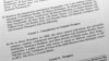 The affidavit in support of an arrest warrant for 16 fake Republican electors for Donald Trump in the 2020 presidential election in Michigan is photographed, July 18, 2023. 