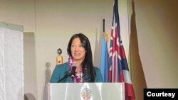 줄리 터너 미 국무부 북한인권특사가 4일 하와이 호놀룰루에서 열린 ‘2023 북한인권 하와이 컨퍼런스’에서 기조연설을 했다. 사진 제공 = 원코리아네트워크(OKN).