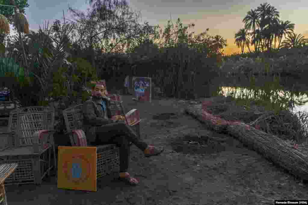 Mahmoud Hawary, founder of Humans of Upper Egypt art camp, says, “After the start of the Gaza war and a decline in tourists, I began planting vegetables in my camp as a symbol of securing food and appreciating nature.” Hawary is pictured in Luxor, Egypt, Feb. 25, 2024.