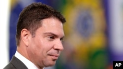 FILE - Former Brazilian intelligence chief Alexandre Ramagem is pictured in Brasilia, Dec. 16, 2020. He is among those targeted by search warrants executed Jan. 25, 2024, as part of a probe into alleged spying on political opponents of Jair Bolsonaro, court records showed.