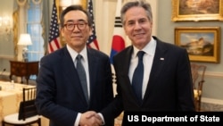 토니 블링컨 미국 국무장관과 조태열 한국 외교장관이 28일 워싱턴에서 회담했다. 사진 = 미국 국무부.