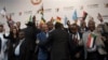 Delegates prepare for photo op at the African Union Summit in Johannesburg, June 14, 2015.