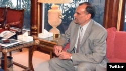 Pakistani Senator Azam Swati is seen in a photo from his Twitter.