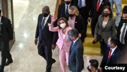 美國國會眾議院議長佩洛西一行2022年8月2日到馬來西亞議會訪問。 （馬來西亞政府照片）