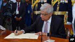 Presiden Sri Lanka Ranil Wickremesinghe (foto: dok). 