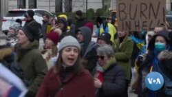 Marcha anti-guerra nos EUA em reacção do ataque russo à Ucrânia