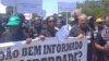 Jornalistas angolanos fazem marcha pela liberdade de imprensa. Luanda, Angola, 17 de Dezembro, 2022