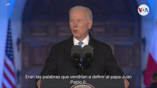 Biden comparte mensaje del primer discurso público del primer Papa polaco