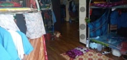 A photo supplied by labor rights advocate Andy Hall shows a migrant worker dorm room in Malaysia.