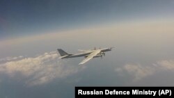 러시아의 Tu-95 전략폭격기. (자료사진)