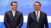 Carlos Alberto Franco França, ministro das Relações Exteriores (esq) e Jair Bolsonaro, Presidente do Brasil (dir), 19 Novembro 2021