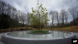 A memorial to the victims of the Sandy Hook Elementary School shooting, in Newtown, Conn., Sunday, Nov. 13, 2022.