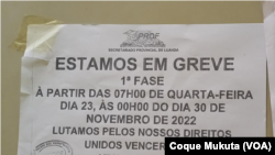 Professores angolanos em greve, Luanda, 23 Novembro 2022