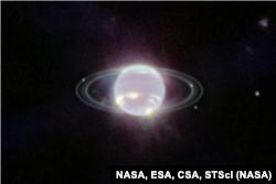 Image of Neptune, from Webb’s Near-Infrared Camera (NIRCam). Courtesy of NASA, ESA, CSA, STScI