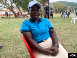 Nabuuma Maska, a resident of Kassanda district in Uganda, is an Ebola survivor. (Halima Athumani/VOA)