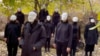 In this screenshot of a video published by VOA's sister network RFE/RL on Dec. 10, 2022, Tehran theater students perform a piece of protest art. (Radio Farda)