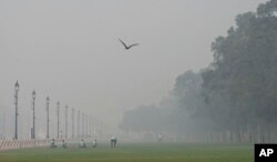 资料照：印度新德里的空气污染。（2022年11月4日）